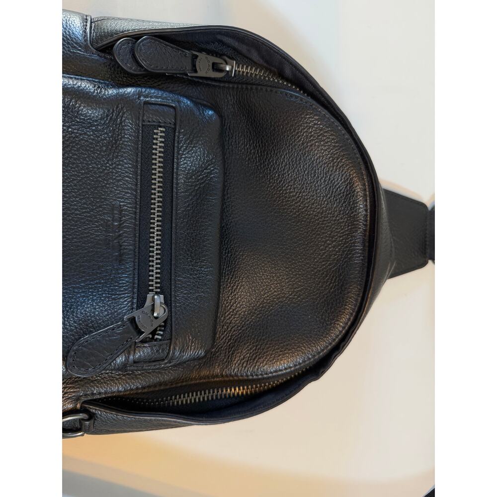 COACH West Pack Crossbody Backpack Leather Black - Picture 9 of 16